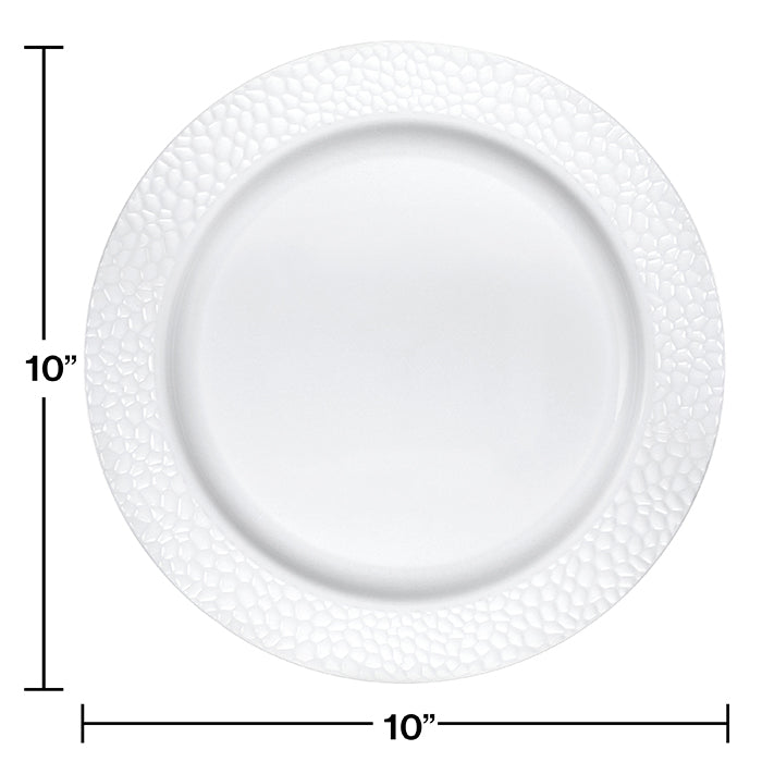120ct Bulk Pearl Pebble Plastic Banquet Plates