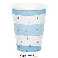 96ct Bulk Blue and Silver Celebration Cups
