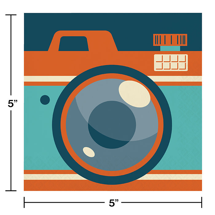 192ct Bulk Hipster Birthday Beverage Napkins