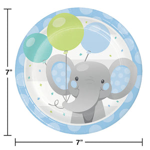 Enchanting Elephants Boy Birthday Kit for 8 (46 Total Items)