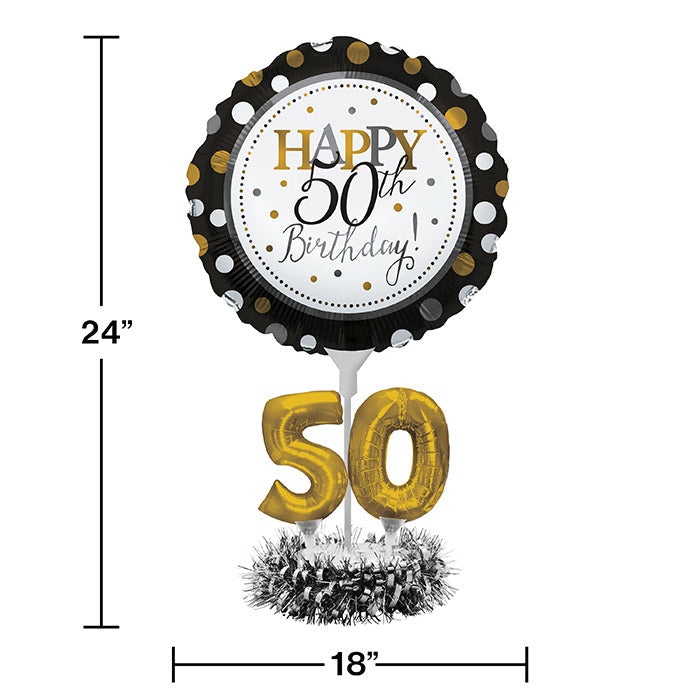 4ct Bulk 50th Birthday Balloon Centerpiece Kits
