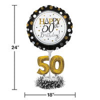 4ct Bulk 50th Birthday Balloon Centerpiece Kits