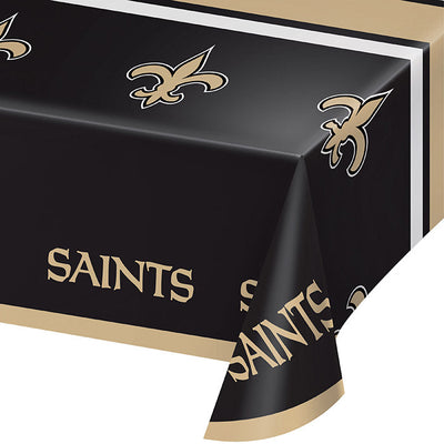 New Orleans Saints Plastic Table Cover, 54" X 102"