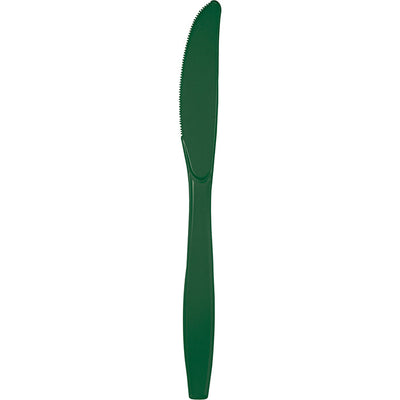 288 pc Bulk Hunter Green Plastic Knives