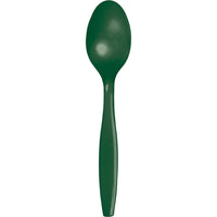 288 pc Bulk Hunter Green Plastic Spoons