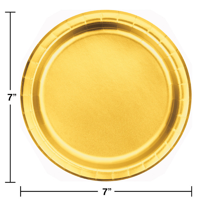 96ct Bulk Gold Foil Dessert Plates