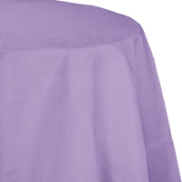 12 pc Bulk Luscious Lavender Round Paper Table Covers 82 inch