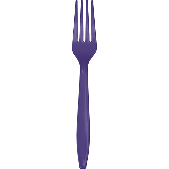288 pc Bulk Purple Plastic Forks