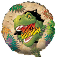 12 pc Bulk Dino Blast Mylar Balloons