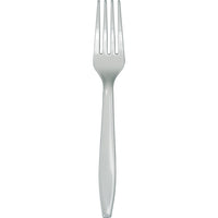 288 pc Bulk Shimmering Silver Plastic Forks