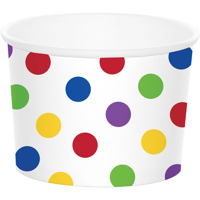 72 pc Bulk Multicolor Dot Treat Cups
