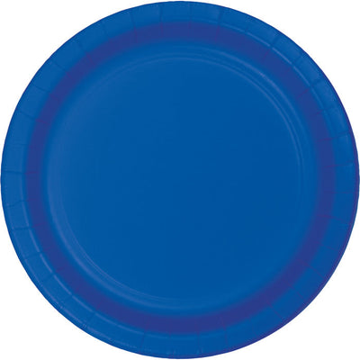 240 pc Bulk Cobalt Blue Sturdy Style 8.75 inch Dinner Plates