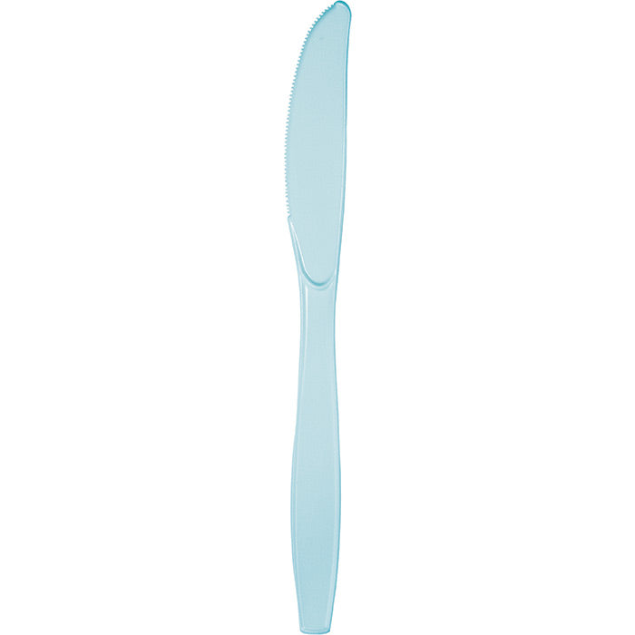 600 pc Bulk Pastel Blue Plastic Knives
