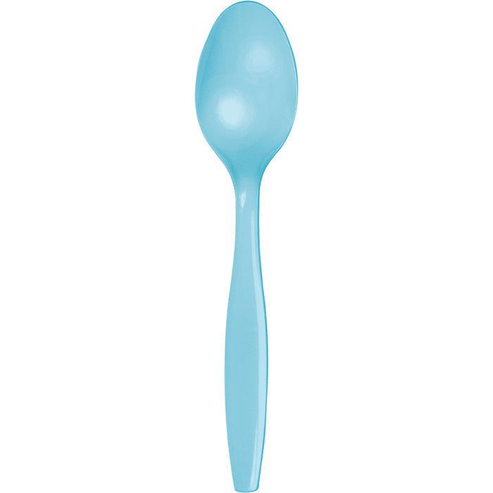 288 pc Bulk Pastel Blue Plastic Spoons