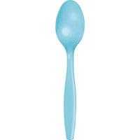 288 pc Bulk Pastel Blue Plastic Spoons