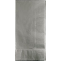 600 pc Bulk Shimmering Silver 2 Ply Dinner Napkins