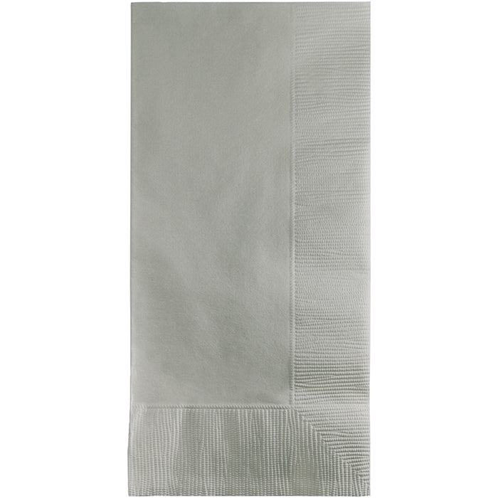 600 pc Bulk Shimmering Silver 2 Ply Dinner Napkins