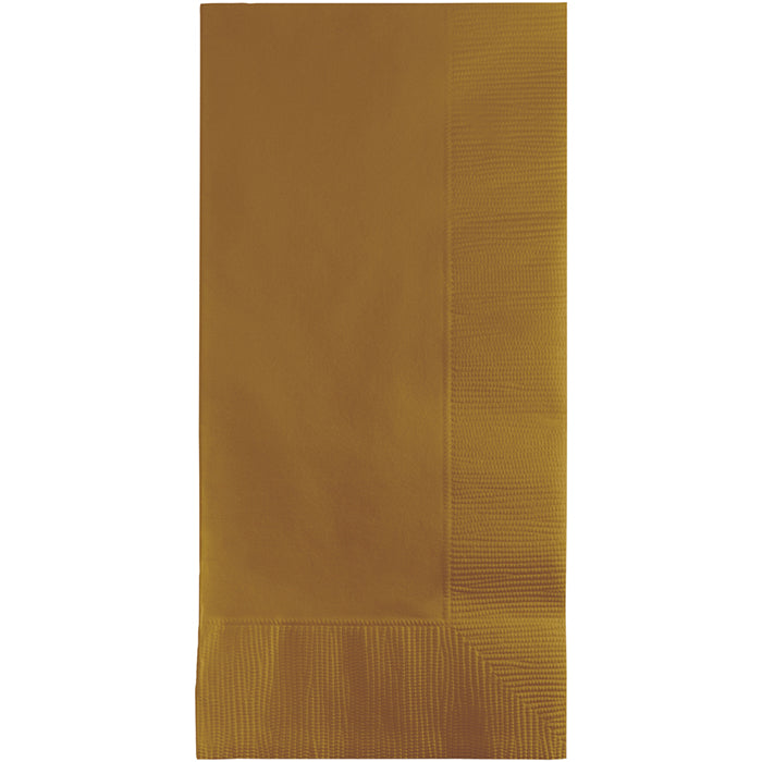 600 pc Bulk Glittering Gold 2 Ply Dinner Napkins