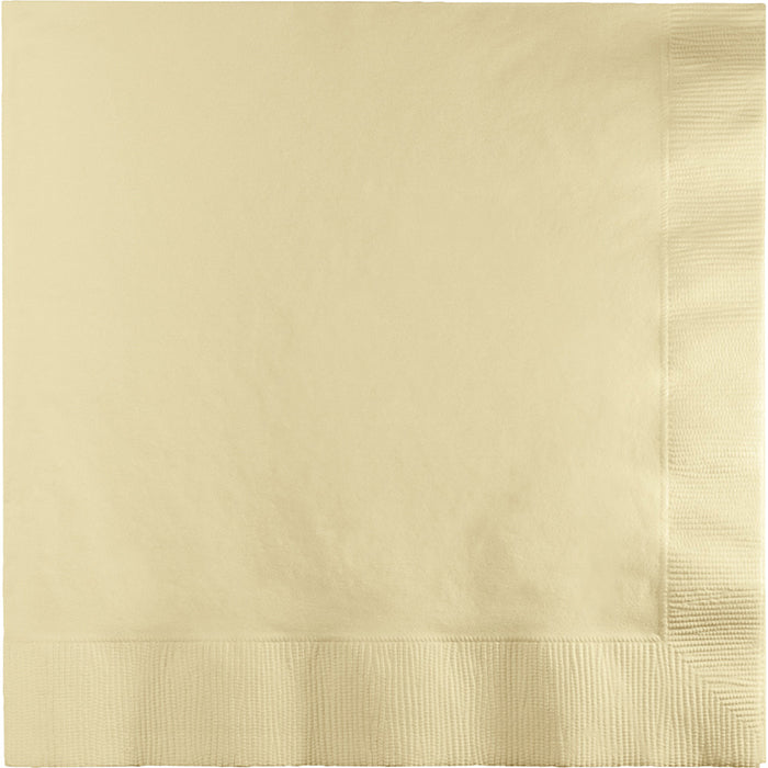 250 pc Bulk Ivory Dinner Napkins 3 Ply