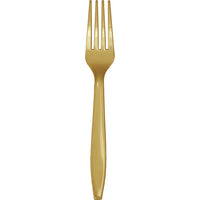 288 pc Bulk Glittering Gold Plastic Forks