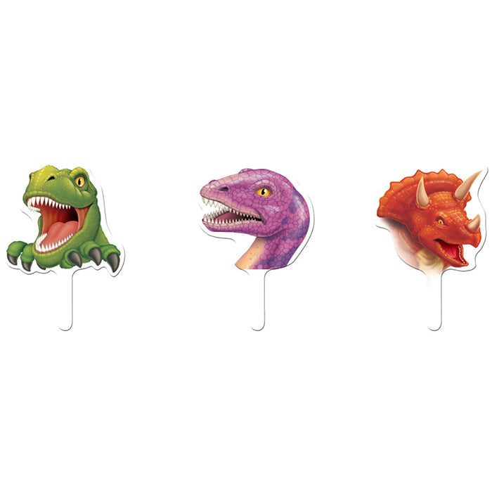 144 pc Bulk Dino Blast Cupcake Toppers