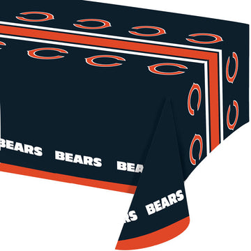 Chicago Bears Plastic Table Cover, 54" X 102"