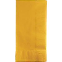 600 pc Bulk School Bus Yellow 2 Ply Dinner Napkins