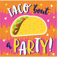 192 pc Bulk Fiesta Fun Taco Beverage Napkins