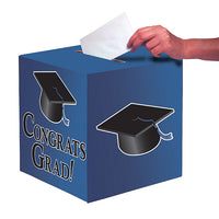 6 pc Bulk Graduation Card Boxes, Blue