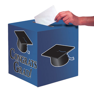 6 pc Bulk Graduation Card Boxes, Blue