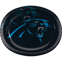 96ct Bulk Carolina Panthers Oval Plates