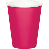 240 pc Bulk Hot Magenta 9 oz Hot & Cold Cups