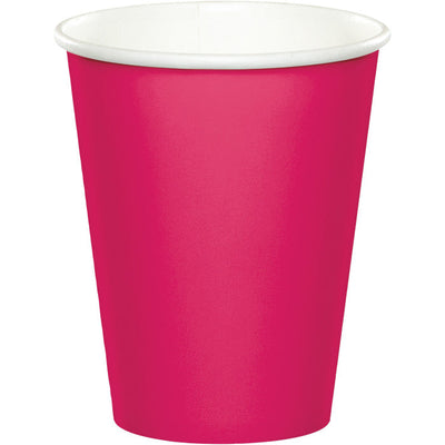 240 pc Bulk Hot Magenta 9 oz Hot & Cold Cups