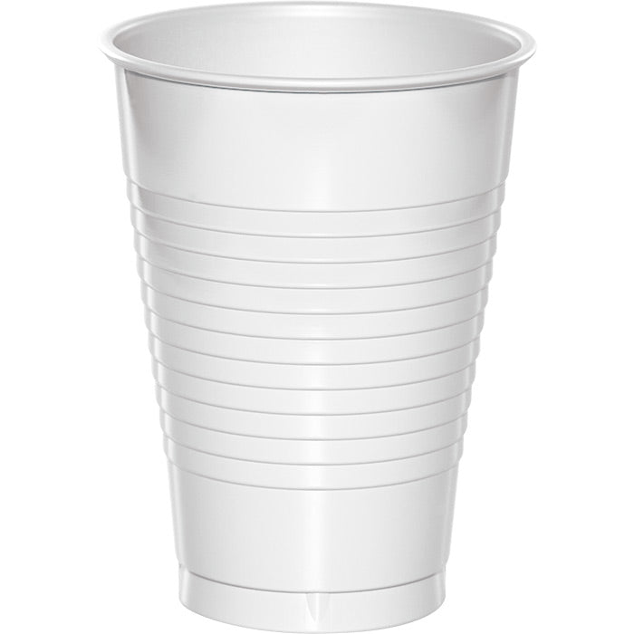 240 pc Bulk White 12 oz Plastic Cups