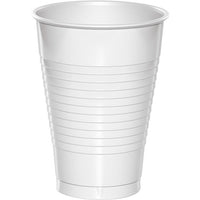 240 pc Bulk White 12 oz Plastic Cups