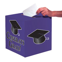 6 pc Bulk Graduation Card Boxes Purple
