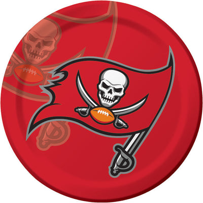 96/Case Bulk Tampa Bay Buccaneers Dinner Plates