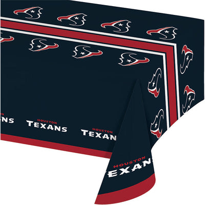 Houston Texans Plastic Table Cover, 54" X 102"