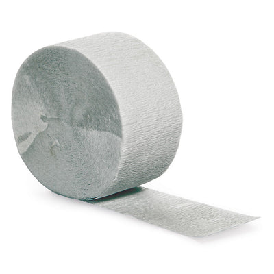 12 pc Bulk Shimmering Silver Crepe Streamer 81 ft