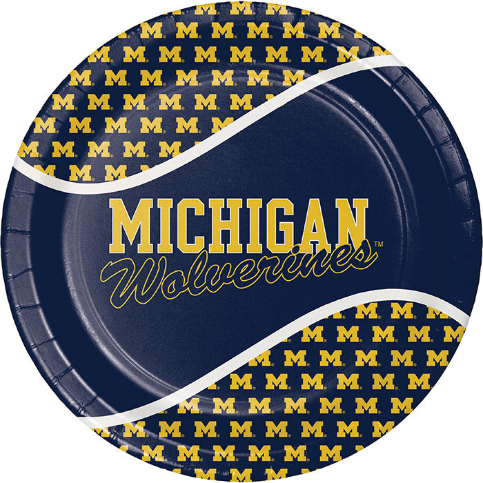 96 pc Bulk University of Michigan Dinner Plate