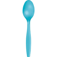 288 pc Bulk Bermuda Blue Plastic Spoons