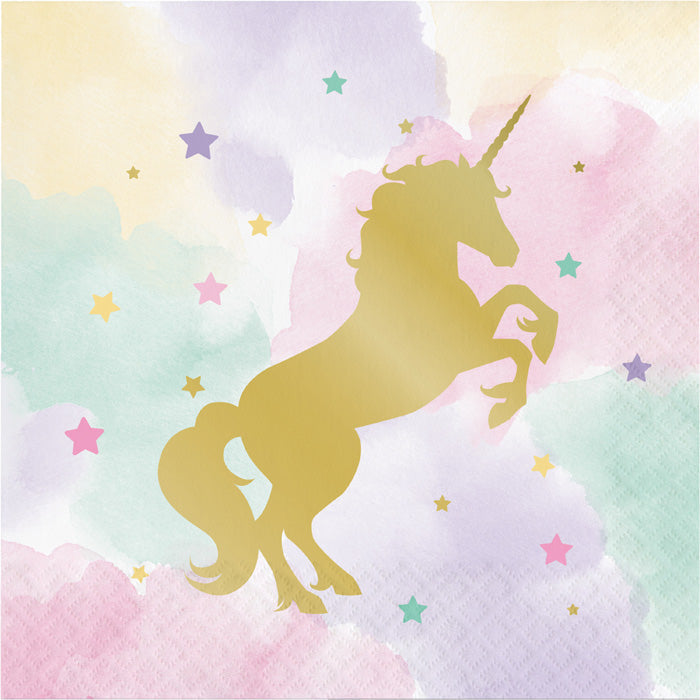 192 pc Bulk Sparkle Unicorn Luncheon Napkins