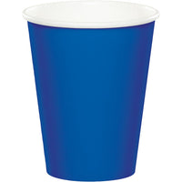 240 pc Bulk Cobalt Blue Disposable Cups 9 oz Paper