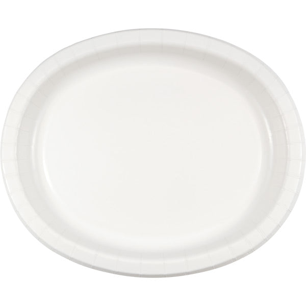 96 pc Bulk White Sturdy Style Oval Platters