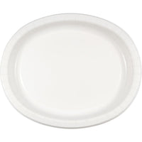96 pc Bulk White Sturdy Style Oval Platters