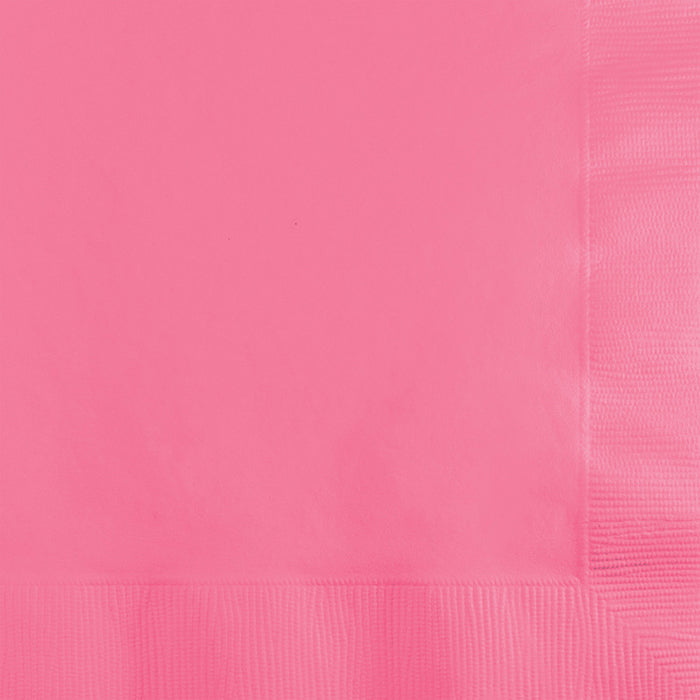 500 pc Bulk Candy Pink Beverage Napkins 3 ply