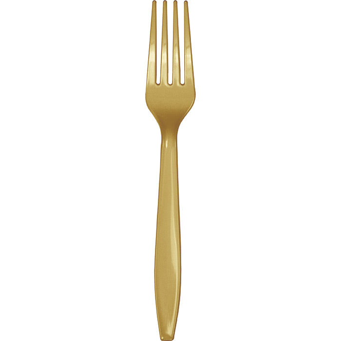 600 pc Bulk Glittering Gold Plastic Forks