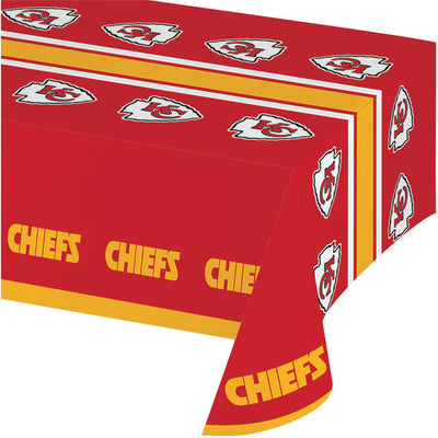 Kansas City Chiefs Plastic Table Cover, 54" X 102"