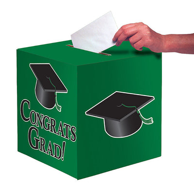 6 pc Bulk Graduation Card Boxes Green