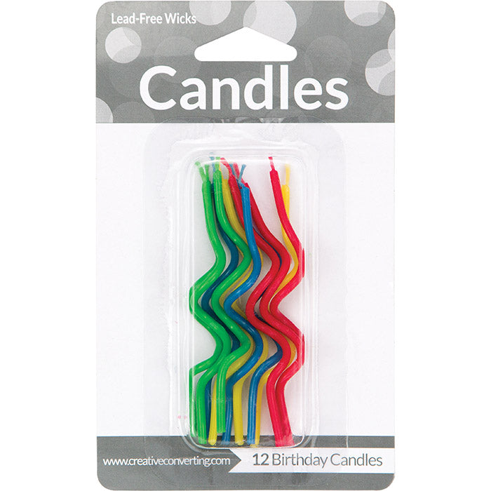 72 pc Bulk Assorted Curly Candles